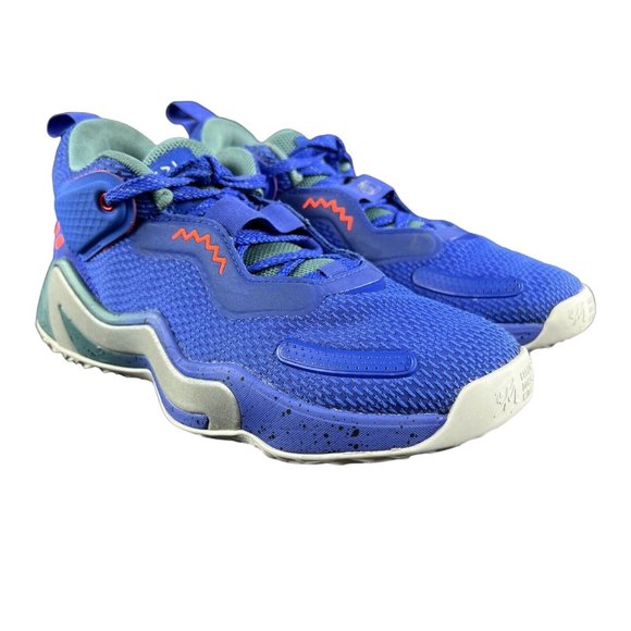 Adidas Men's D.O.N. Issue #3 Sonic Ink Solar Red Shoes H69014 Size 7.5 - Picture 4 of 10